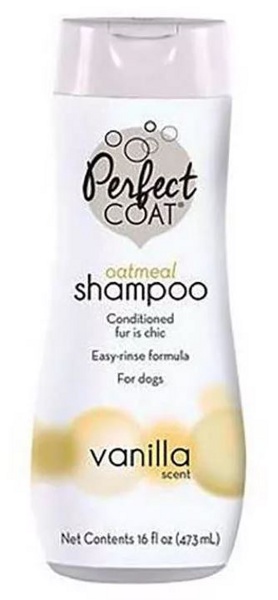 8in1 PERFECT COAT Natural Oatmeal Shampoo Шампунь смягчающий с овсяным молочком (473 мл) - фото