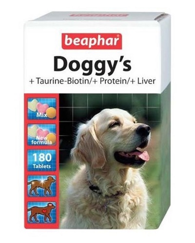 BEAPHAR Doggy’s MIX (180 табл) Витаминизированное лакомство для собак биотин/таурин/протеин - фото2