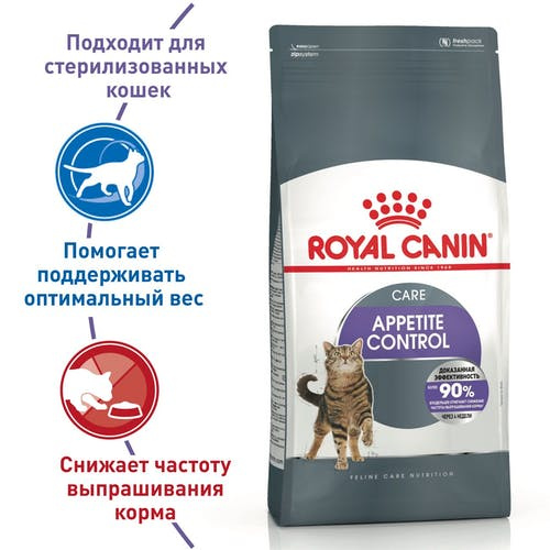 ROYAL CANIN Appetite Control Care (400 г) для контроля выпрашивания корма, для взр. кошек - фото2