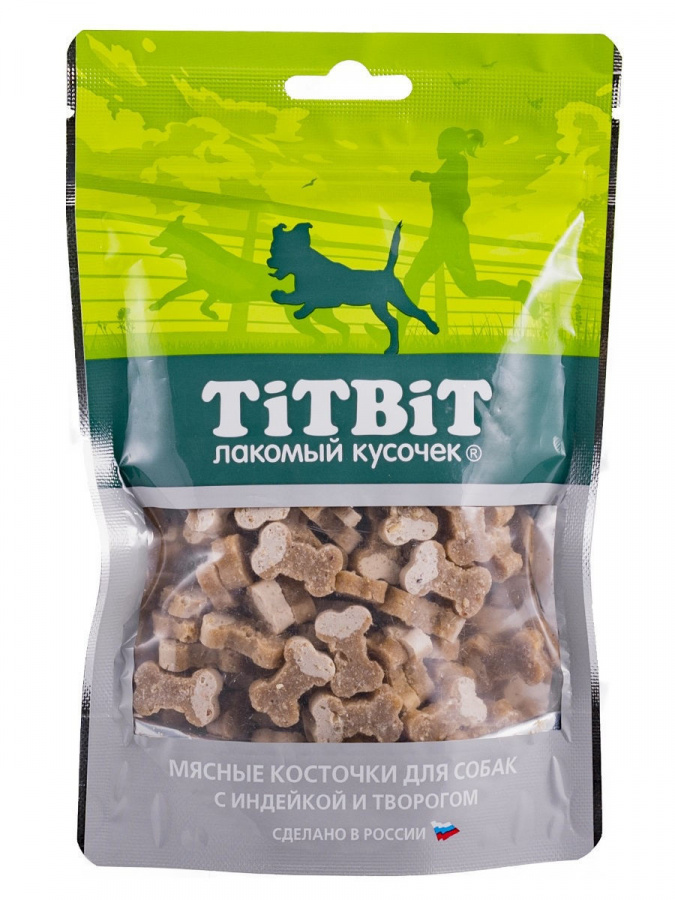 TiTBiT Косточки мясные для собак с индейкой и творогом (145 г) - фото