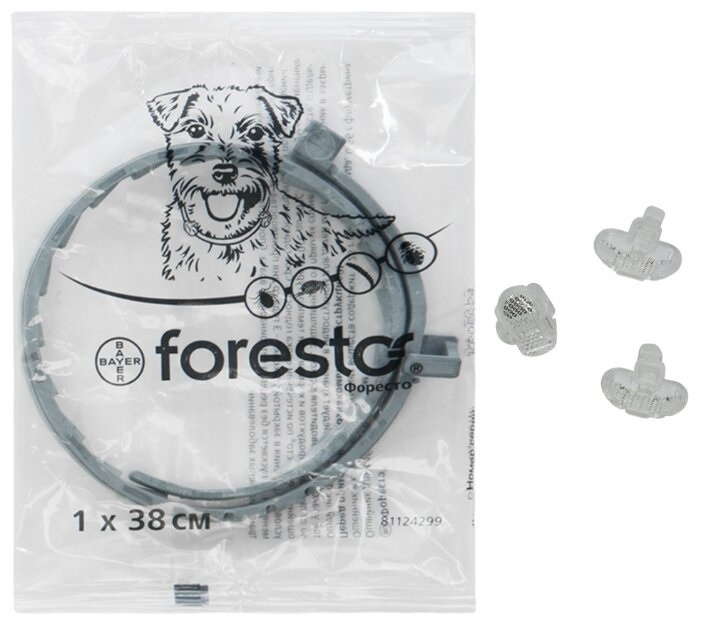 ФОРЕСТО (Foresto) Антипаразитарный ошейник для собак мелких пород (38 см) Bayer-Elanco (Имидоклаприд + флуметрин) - фото2