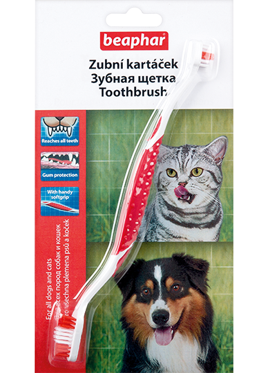 BEAPHAR Toothbrush Зубная щетка двусторонняя - фото2