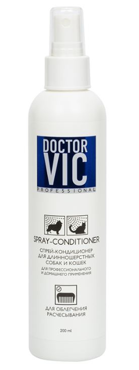СПРЕЙ-Кондиционер Doctor VIC для облегчения расчесывания длинношерстных собак и кошек (200 мл) Vic - фото2