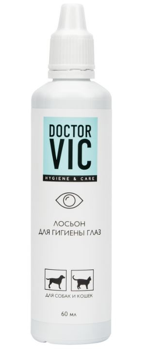 ЛОСЬОН Doctor VIC лосьон для гигиены глаз для собак и кошек (60 мл) - фото2