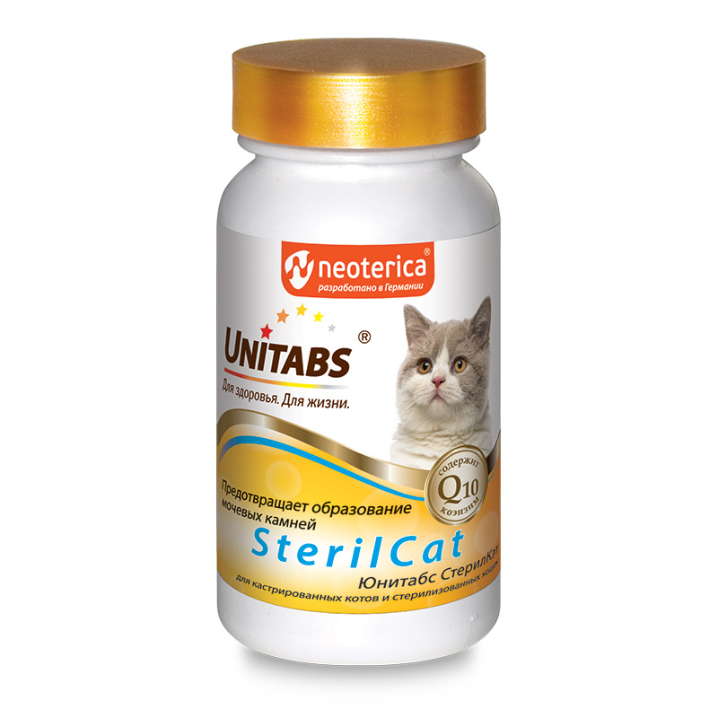 ЮНИТАБС (UNITABS) SterilCat для кастрированных котов и стерилизованных кошек (120 табл) Экопром-Neoterica - фото