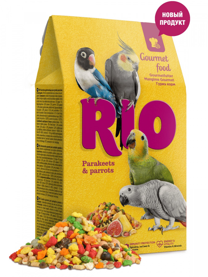 RIO Gourmet food Корм для средних и крупных попугаев (250 г) - фото