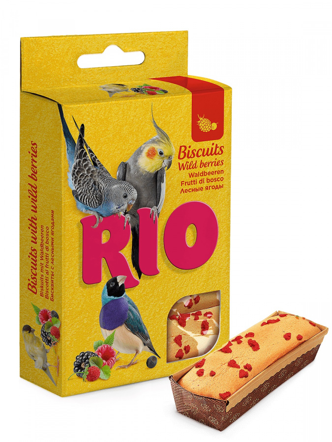 RIO Бисквиты для всех видов птиц с лесными ягодами (35 г) - фото