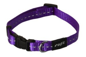 ROGZ Ошейник со светоотражающими элементами (фиолетовый, 20 - 31 см) - фото