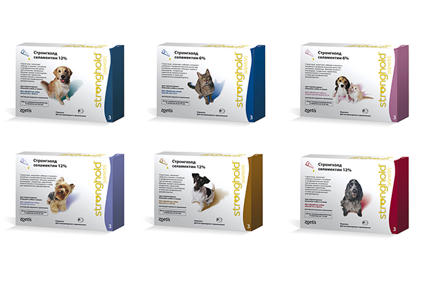 СТРОНГХОЛД STRONGHOLD 12% для собак весом 2,6 - 5,0 кг (1 пипетка - 0,25 мл/30 мг) Zoetis (Селамектин) - фото2