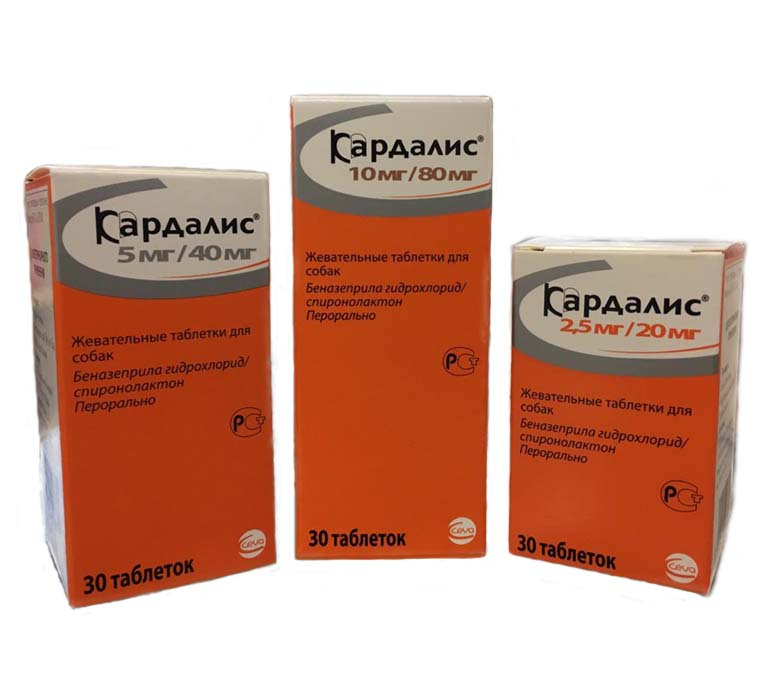 КАРДАЛИС CARDALIS (Беназеприл + спиронолактон) 5 мг/40 мг (30 табл) Ceva - фото2