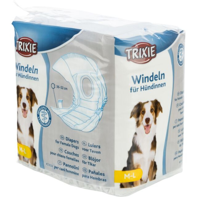 TRIXIE Dog Diapers Подгузники для собак, размер M-L (12 шт) - фото
