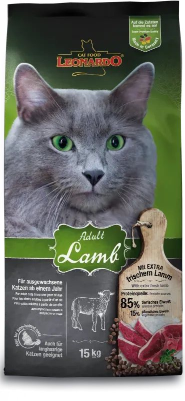 LEONARDO ADULT LAMB (1 кг на развес) с ягненком для взрослых кошек  - фото