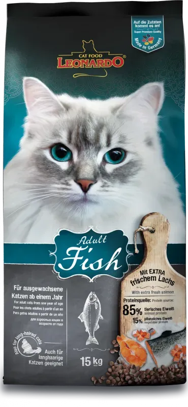 LEONARDO ADULT OCEAN FISH (1 кг на развес) с морской рыбой для взрослых кошек  - фото