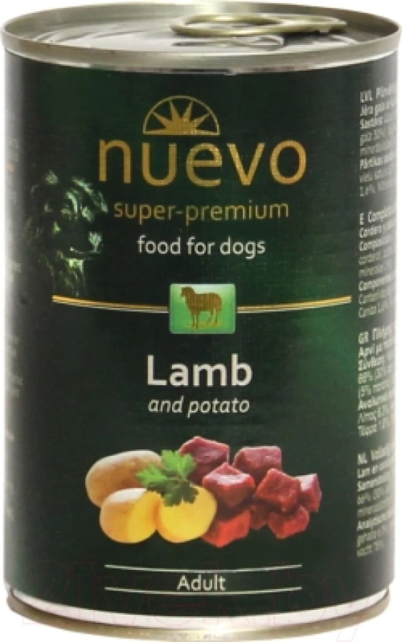 NUEVO Dog Adult Lamb & Potato (400 г) с ягненком и картофелем для взр. собак  - фото2