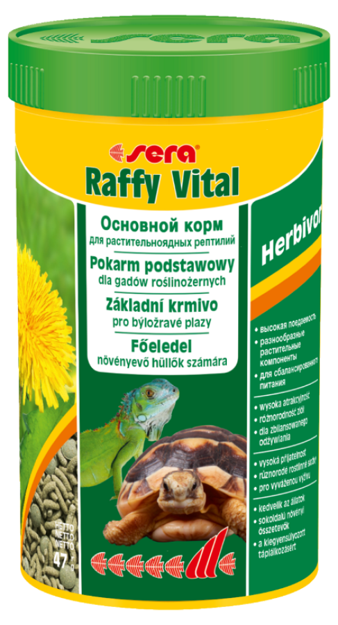 SERA Raffy Vital (250 мл/ 47 г) для сухопутных черепах и др. растительноядных рептилий - фото2