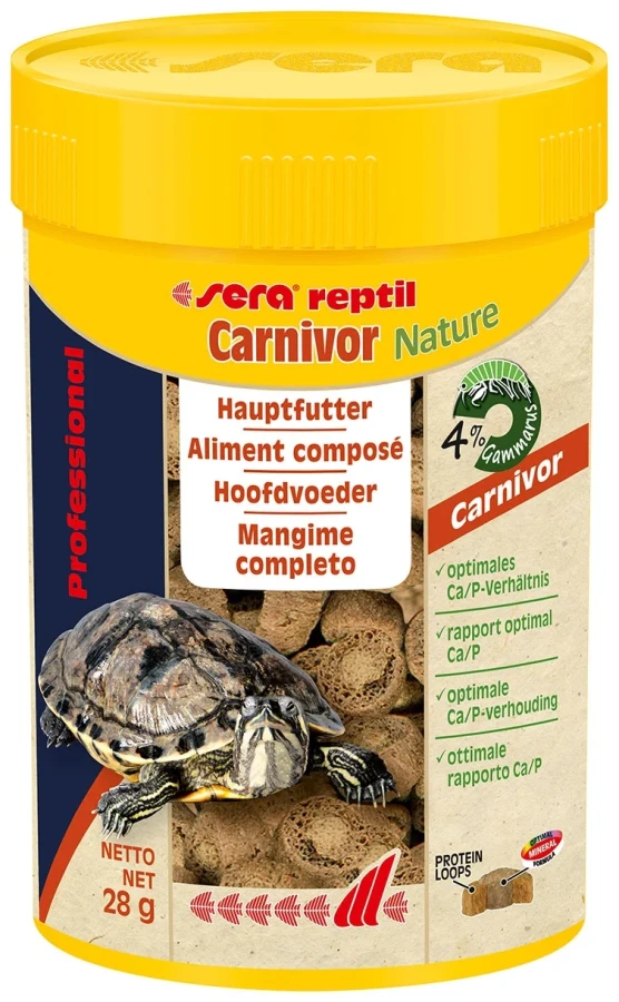 SERA Profess. Reptil Carnivor (100 мл/ 28 г) гранулированный корм для плотоядных рептилий - фото