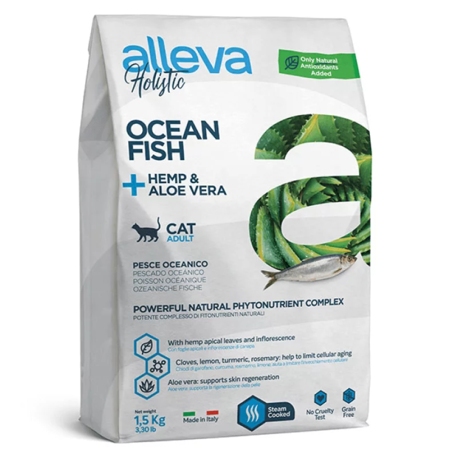 ALLEVA HOLISTIC OCEAN FISH ADULT (1,5 кг) с океанической рыбой для взрослых кошек - фото