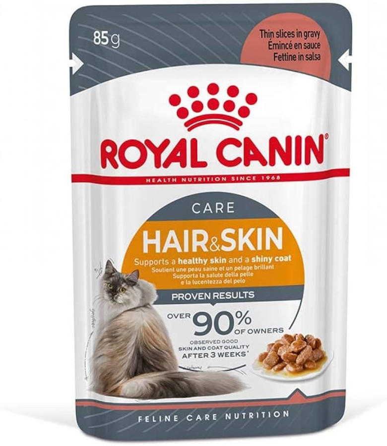 ROYAL CANIN Hair & Skin in Gravy (85 г) кусочки в желе - фото