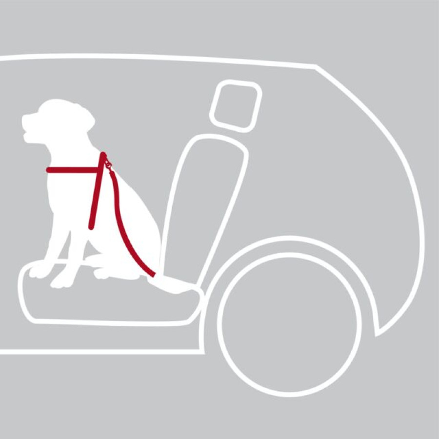 TRIXIE Safety Belt  for Dogs Ремни безопасности для собак, шлейка + ремень (размер M) - фото2