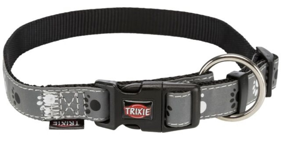 TRIXIE Silver Reflect Collar Ошейник светоотражающий, размер S-M (30-45 см / 15 мм) - фото