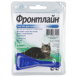 ФРОНТЛАЙН Спот Он Cat (Фипронил 10%) -  для кошек (1 пипетка) Merial - Boehringer - фото