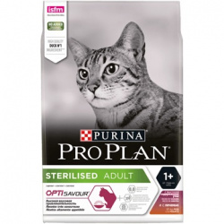 PRO PLAN STERILISED OPTISAVOUR (3 кг) с уткой и печенью для стерилизованных кошек  - фото