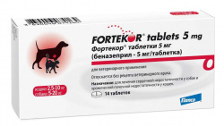 ФОРТЕКОР 5 (Fortekor) Таблетки для лечения сердечной недостаточности у собак (14 х 5 мг) Elanco - фото