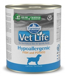 VET LIFE Dog Hypoallergenic Fish and Potato (баночка 300 г) - фото