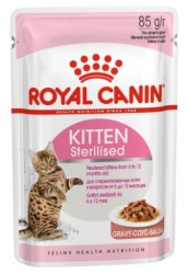 ROYAL CANIN Kitten Sterilised in Gravy (пауч 85 г) кусочки в соусе - фото