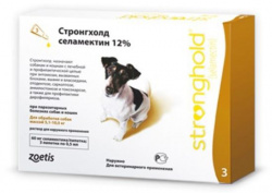 СТРОНГХОЛД STRONGHOLD 12% для собак весом 5,1 - 10,0 кг (1 пипетка - 0,5 мл/60 мг)  Zoetis (Селамектин) - фото