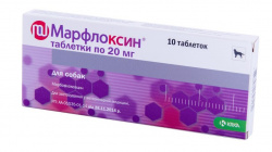МАРФЛОКСИН (Марбофлоксацин) Антибактериальный препарат (10 табл х 20 мг) KRKA - фото