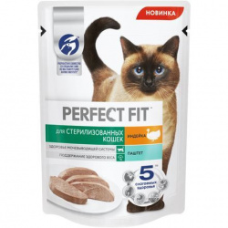 PERFECT FIT Паштет с индейкой (75 г) для стерилизованных кошек - фото