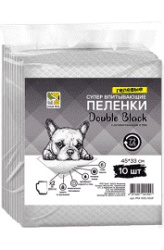 FOUR Pets Double Black Пеленки с углем для собак 10 шт (45 х 33 см) - фото