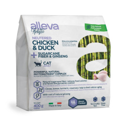 ALLEVA HOLISTIC CHICKEN and DUCK NEUTERED ADULT (400 г) с курицей и уткой для стерилизованных кошек - фото