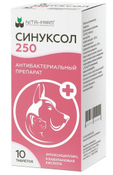 СИНУКСОЛ Таблетки 250 мг (10 шт) Nita-farm (Амоксициллин + клавулановая кислота) - фото