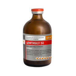 ЦЕФТИБЕЛ 50 Суспензия для инъекций (100 мл) Белкаролин (Цефтиофур 50 мг) - фото