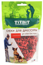 TiTBiT Снеки для дрессуры собак всех пород, с телятиной (100 г) - фото