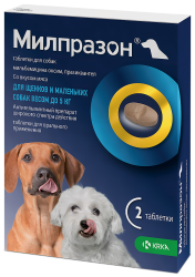 МИЛПРАЗОН® (Milprazon) Антигельминтик для щенков и маленьких собак (2 табл) KRKA (Мильбемицин + празиквантел) - фото