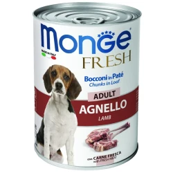 MONGE FRESH Dog Adult Lamb (банка 400 г) рулет с ягненком для собак - фото