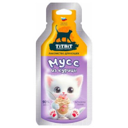 TiTBiT Мусс из курицы, лакомство для кошек (15 г) - фото, картинка TiTBiT Мусс из курицы, лакомство для кошек (15 г) - фото