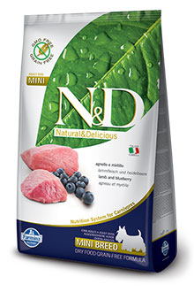 FARMINA ADULT DOG MINI Lamb & Blueberry (2,5 кг) с ягненком и черникой для взр. собак мелких пород - фото