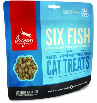 ORIJEN SIX FISH for CAT Cублимированное лакомство для кошек (35 г) - фото
