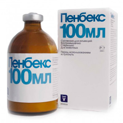 ПЕНБЕКС Суспензия для инъекций (100 мл) Livisto-Invesa (Пенициллин + дигидрострептомицин + прокаин + бетаметазон) - фото3
