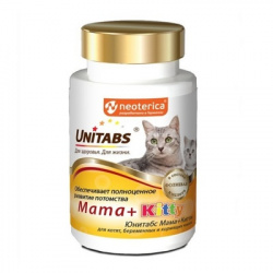 ЮНИТАБС (UNITABS) Mama+Kitty с фолиевой кислотой для котят, беременных и кормящих кошек (120 табл) Экопром-Neoterica - фото2