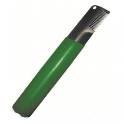 HELLO PET Нож для тримминга редкозубый (зеленый) - фото
