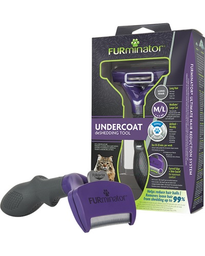 FURminator Undercoat deShedding Tool M/L Cat Long Hair - фото