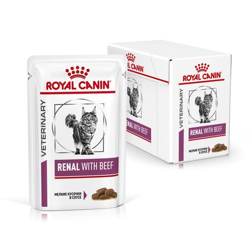 ROYAL CANIN RENAL Feline with Beef Ренал с говядиной, пауч (85 г) - фото2