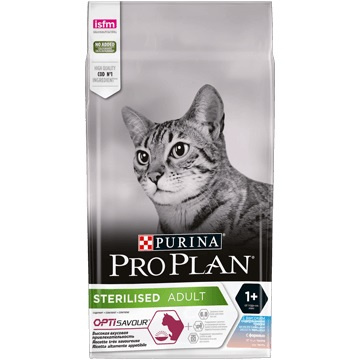 PRO PLAN STERILISED OPTISAVOUR (3 кг) с треской и форелью для стерилизованных кошек  - фото2