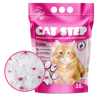 CAT STEP Pink (3,8 л) Наполнитель силикагелевый впитывающий - фото2