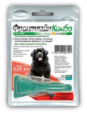 ФРОНТЛАЙН Комбо XL для собак 40-60 кг (1 пипетка) Merial - Boehringer (Фипронил 10% + S-метопрен 9%) - фото2